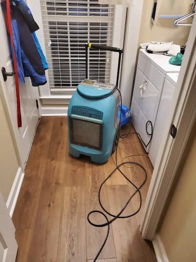 Commercial dehumidifier deployed for Flood Damage Cleanup in Monee